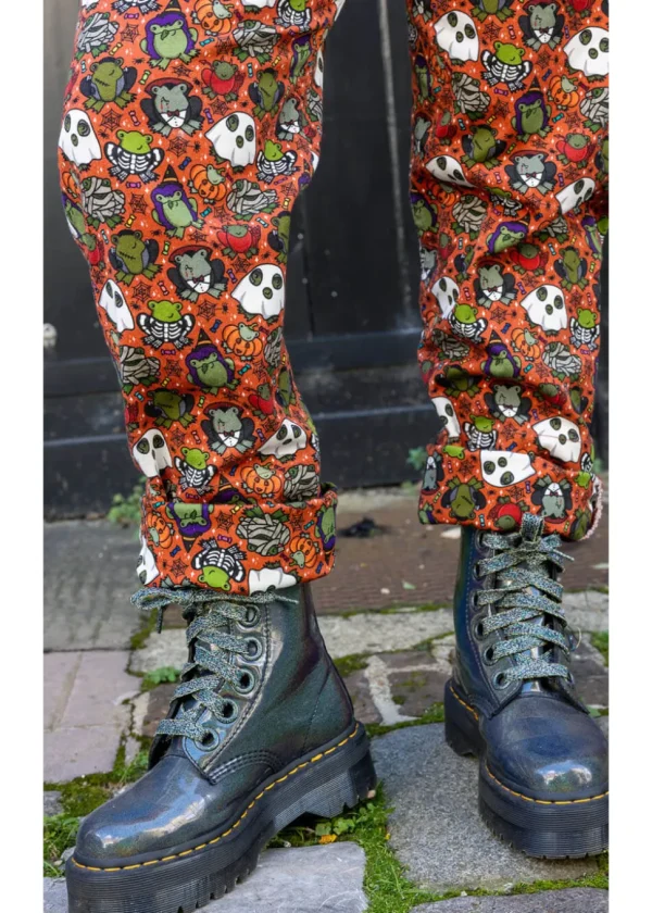 Run & Fly Halloween Party Frogs 70's Dungarees Orange