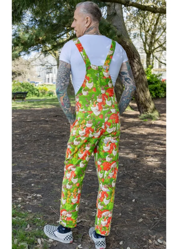 Run & Fly In The Geese Garden 70's Dungarees Green