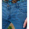 Run & Fly Mens Hendrix Stone Wash 70's Flare Trousers Denim