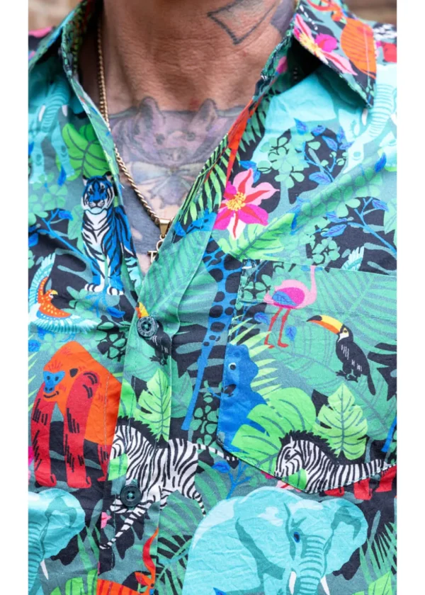 Run & Fly Mens Jungle Shirt Black