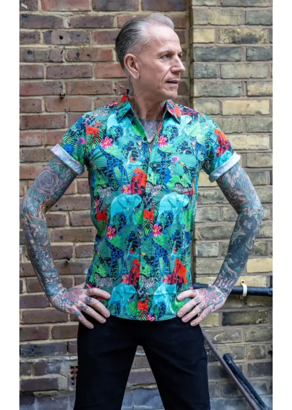 Run & Fly Mens Jungle Shirt Black