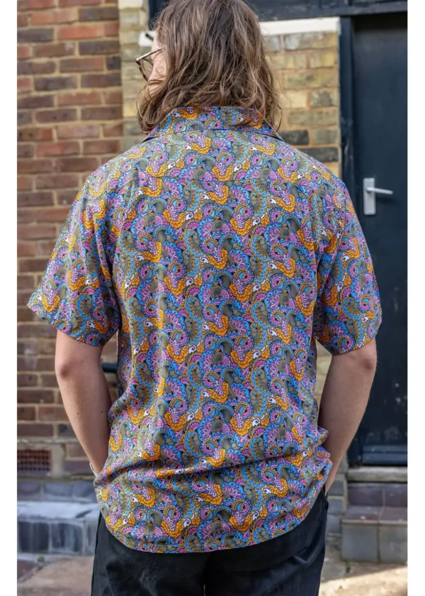 Run & Fly Mens Paisley Resort 70's Shirt Multi