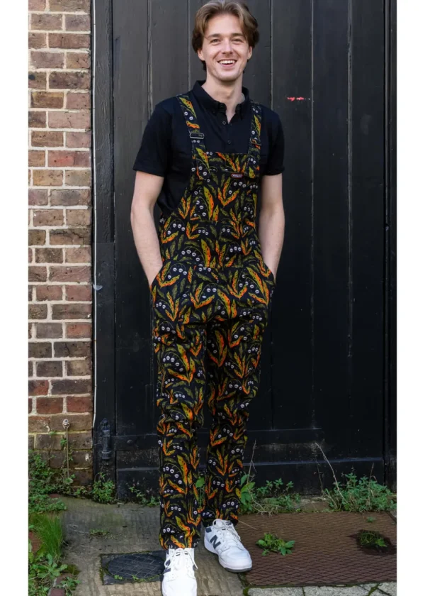 Run & Fly Poison and Plants Dungarees Black
