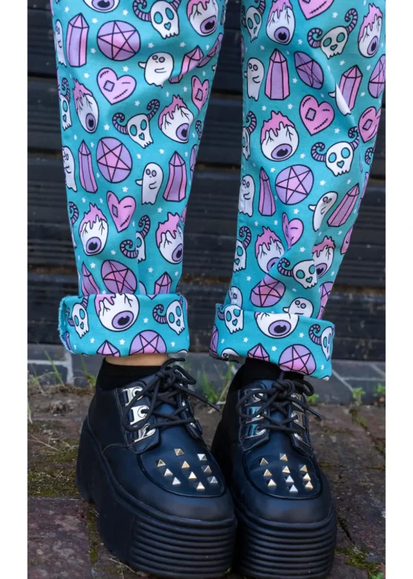 Run & Fly Pretty Spooky Dungarees Blue
