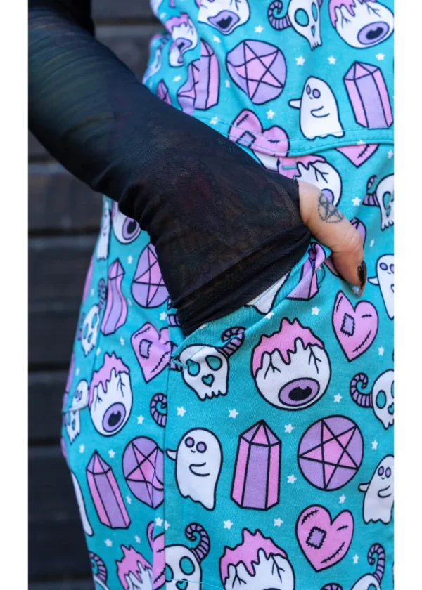 Run & Fly Pretty Spooky Dungarees Blue