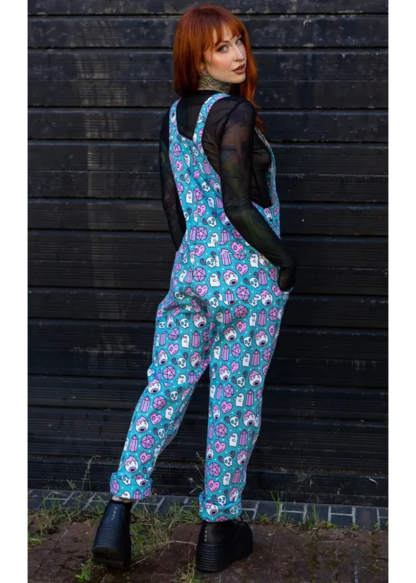 Run & Fly Pretty Spooky Dungarees Blue