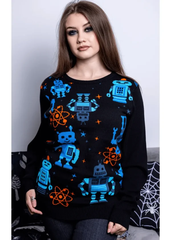 Run & Fly Robot Jumper Black