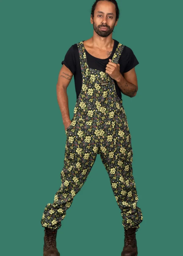 Run & Fly Serpent Dungarees Black