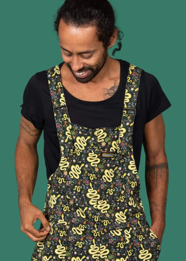 Run & Fly Serpent Dungarees Black