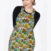 Run & Fly Tarot Dinosaurs Pinafore 70's Dress Multi