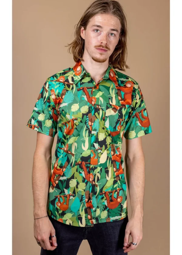 Run & Fly Men's Orangutan Shirt Green