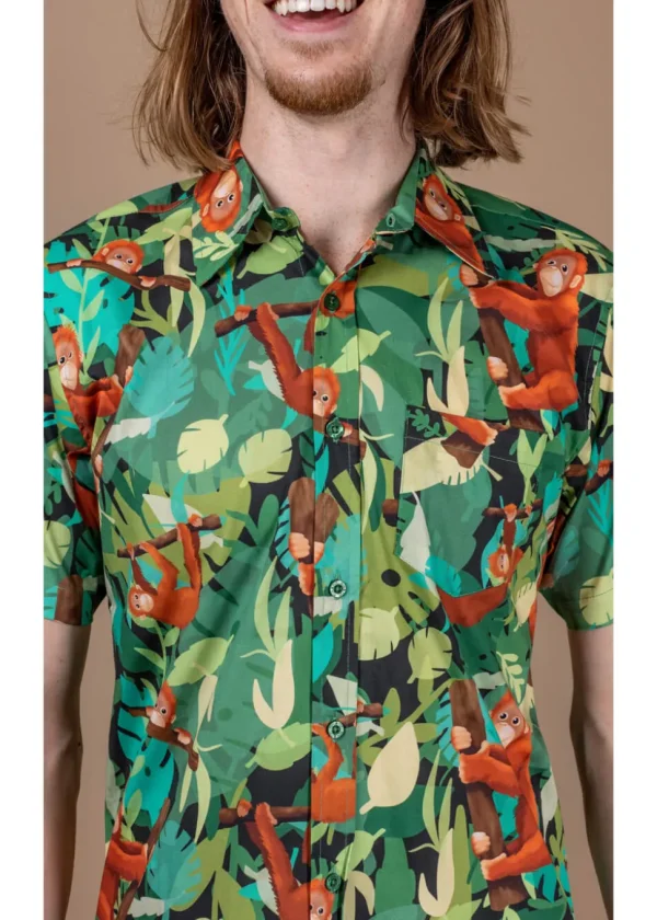 Run & Fly Men's Orangutan Shirt Green