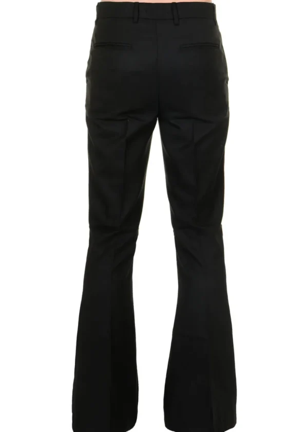 Run & Fly Men's Presley 70's Flare Bell Bottom Pants Black