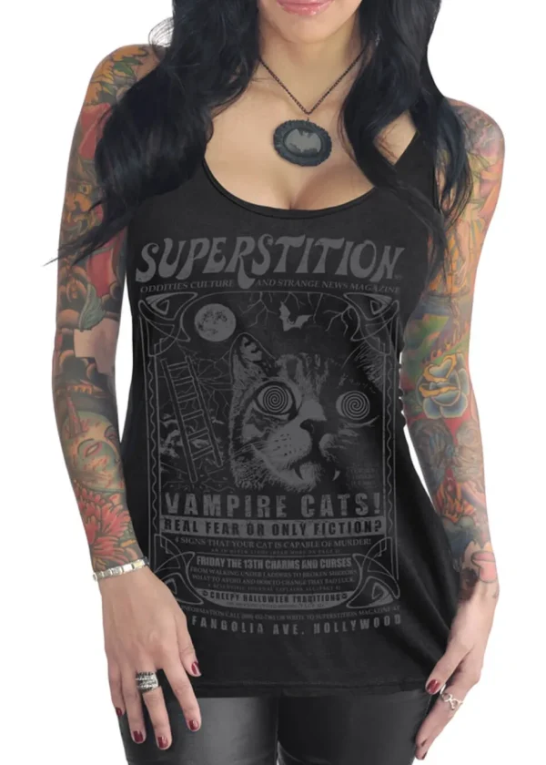 Serpentine Clothing Superstition Tank Top Girly T-Shirt Black