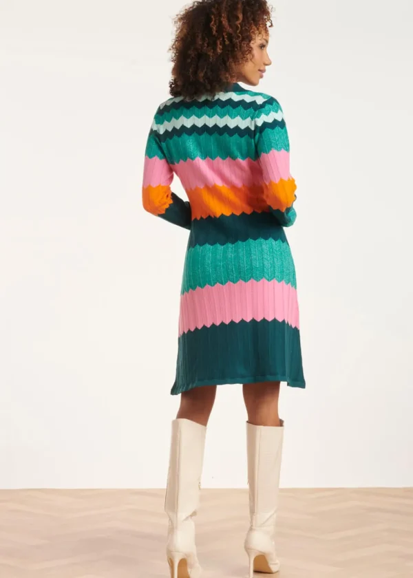 Smashed Lemon Autumn Sorbet Knit Dress Multi