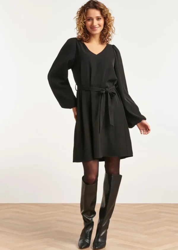 Smashed Lemon Call Me Baby 70's Dress Black