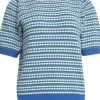 Smashed Lemon Cool Down Knitted Top Blue Green