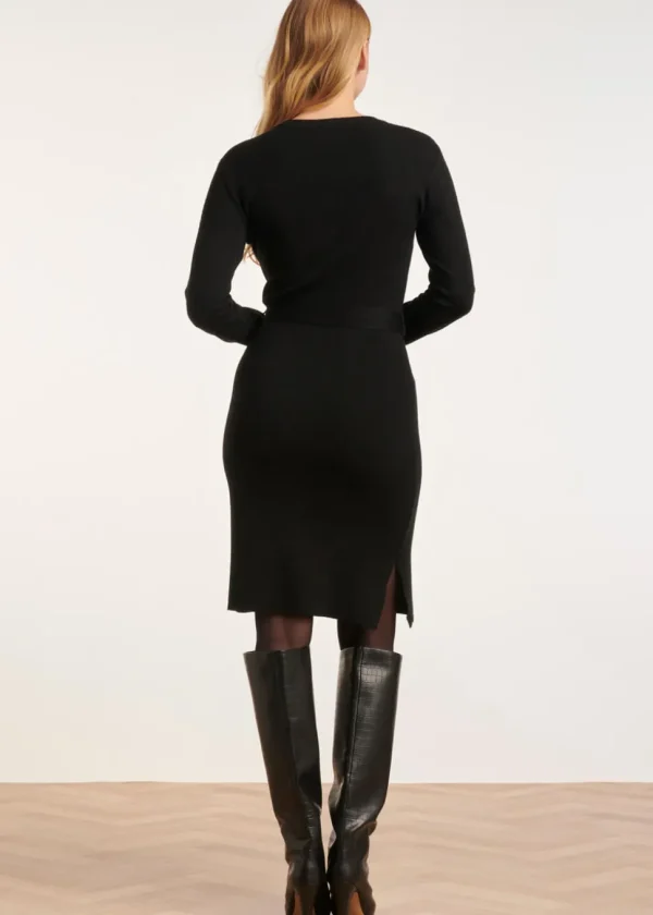 Smashed Lemon Counting Stars Knit Dress Black