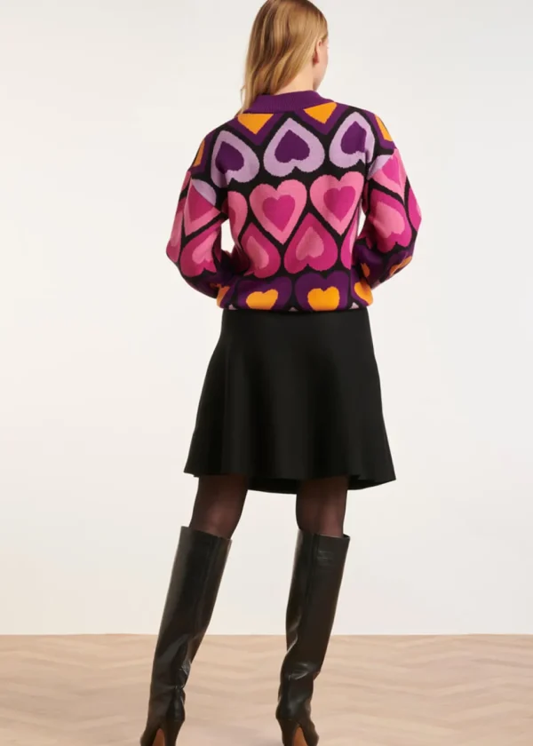 Smashed Lemon Funky Town 60's A-Line Skirt Black