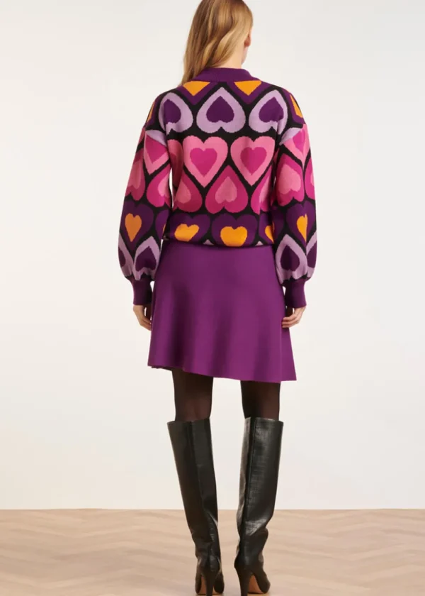 Smashed Lemon Funky Town 60's A-Line Skirt Purple