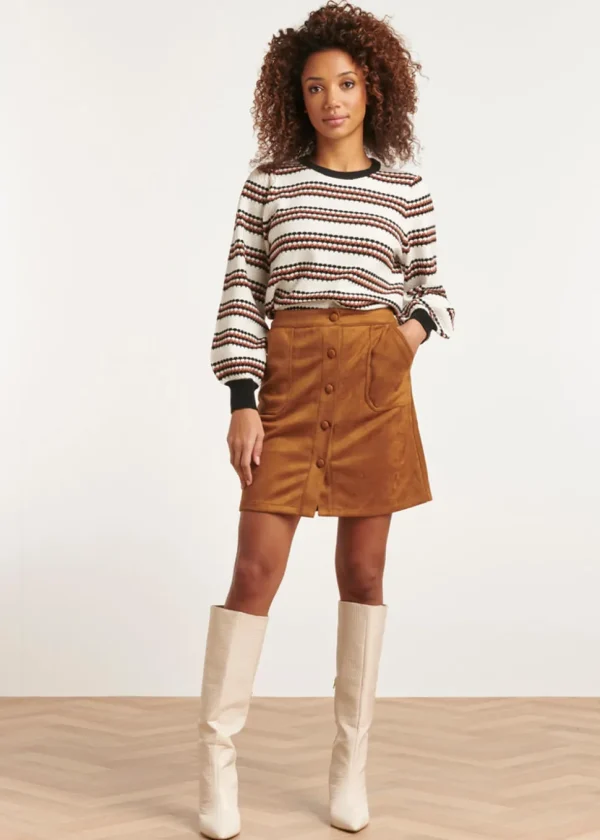 Smashed Lemon Groovy Baby 60's Skirt Brown