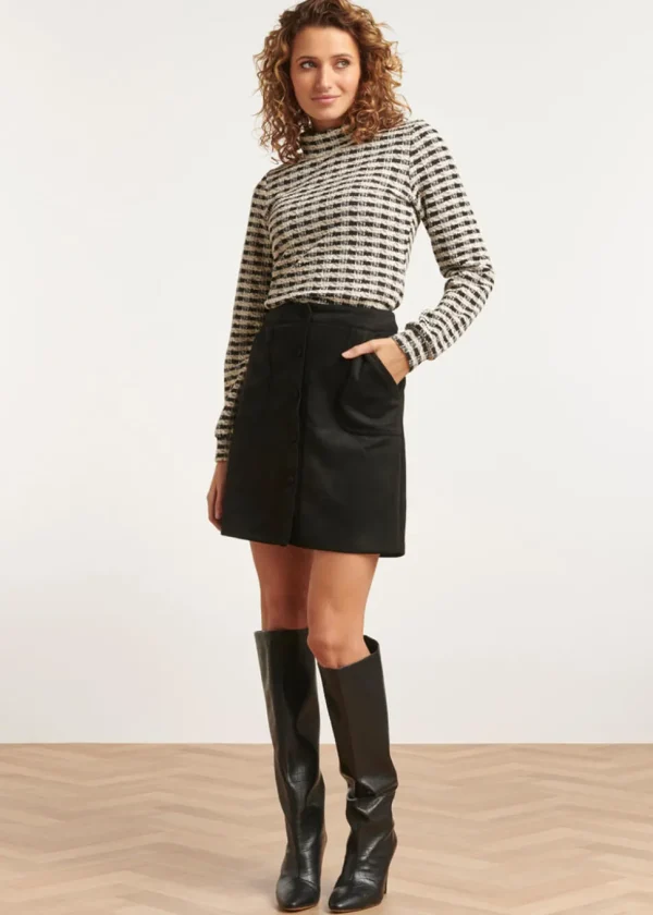 Smashed Lemon Groovy Baby 60's Skirt Black