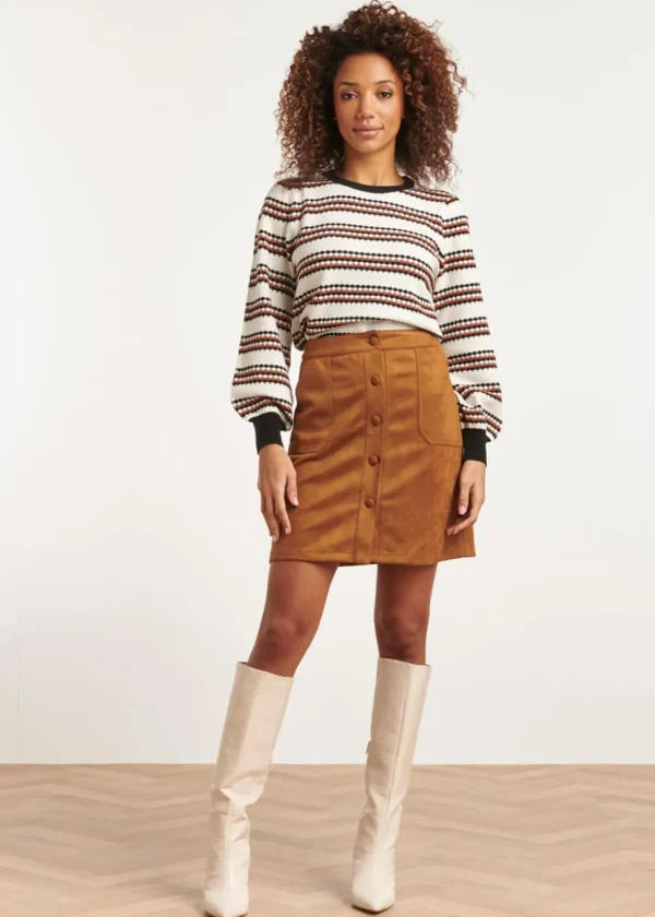Smashed Lemon Groovy Baby 60's Skirt Brown