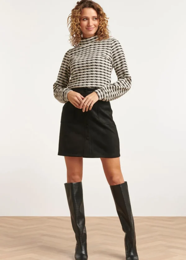 Smashed Lemon Groovy Baby 60's Skirt Black