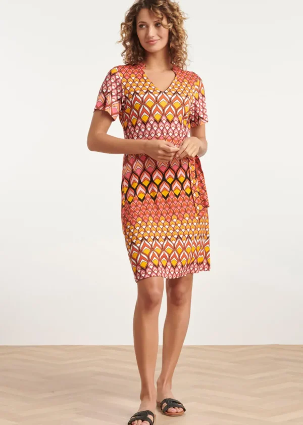 Smashed Lemon Groovy Summer 70's Dress Multi