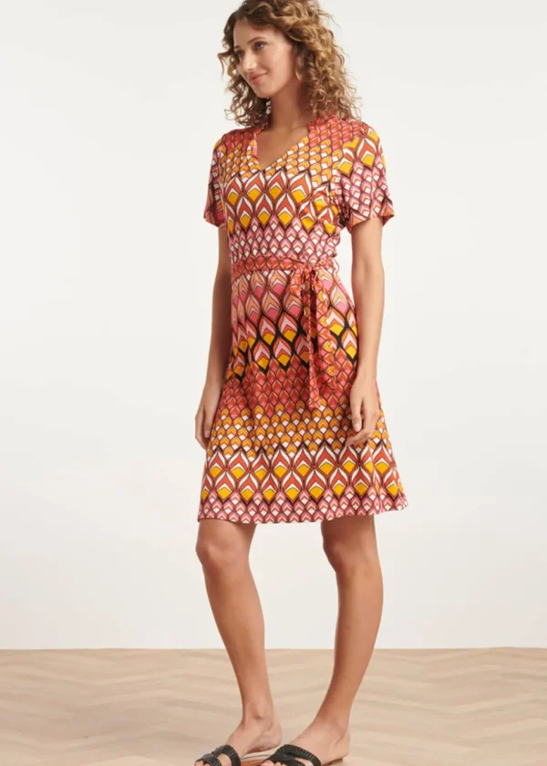 Smashed Lemon Groovy Summer 70's Dress Multi