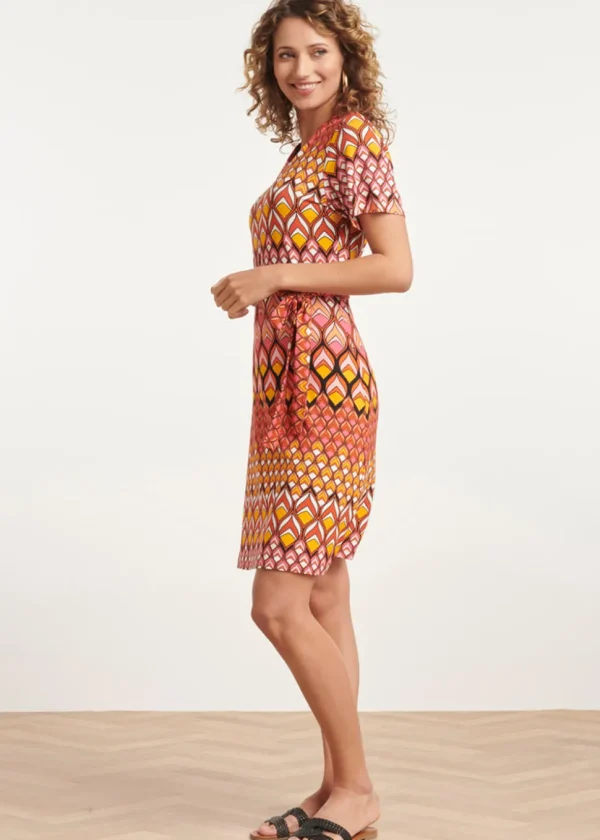 Smashed Lemon Groovy Summer 70's Dress Multi