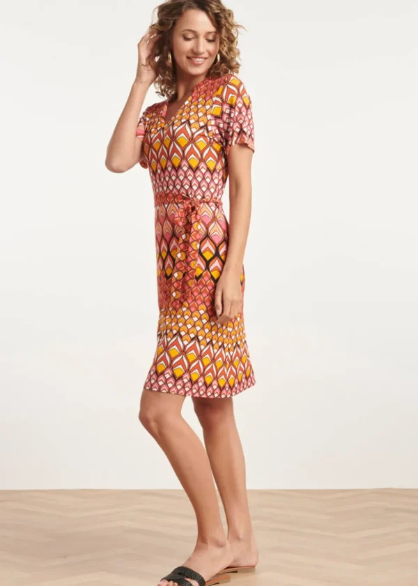 Smashed Lemon Groovy Summer 70's Dress Multi