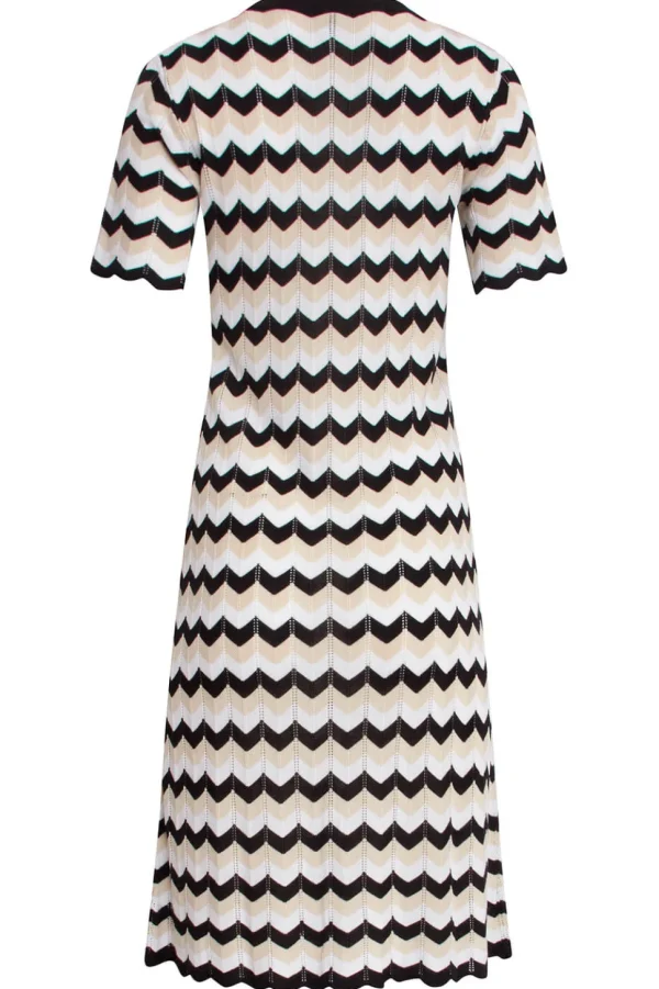 Smashed Lemon Hypnotizing Knitted Dress Sand Black