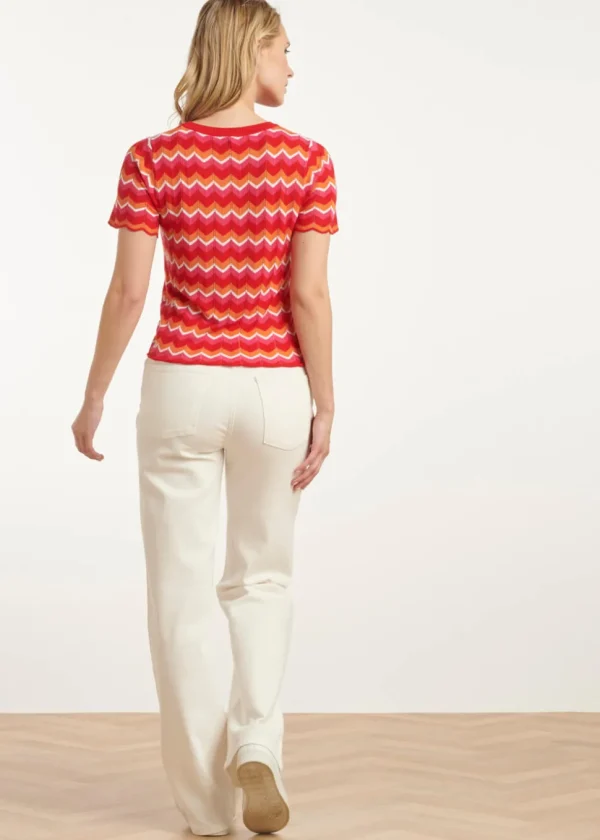 Smashed Lemon La La Land Knitted Top Red Multi