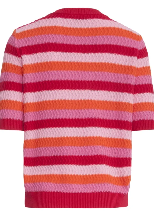 Smashed Lemon Sunday Funday Knitted Top Red Multi