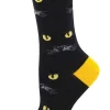 Socksmith Eyeing You Cat Socks Black
