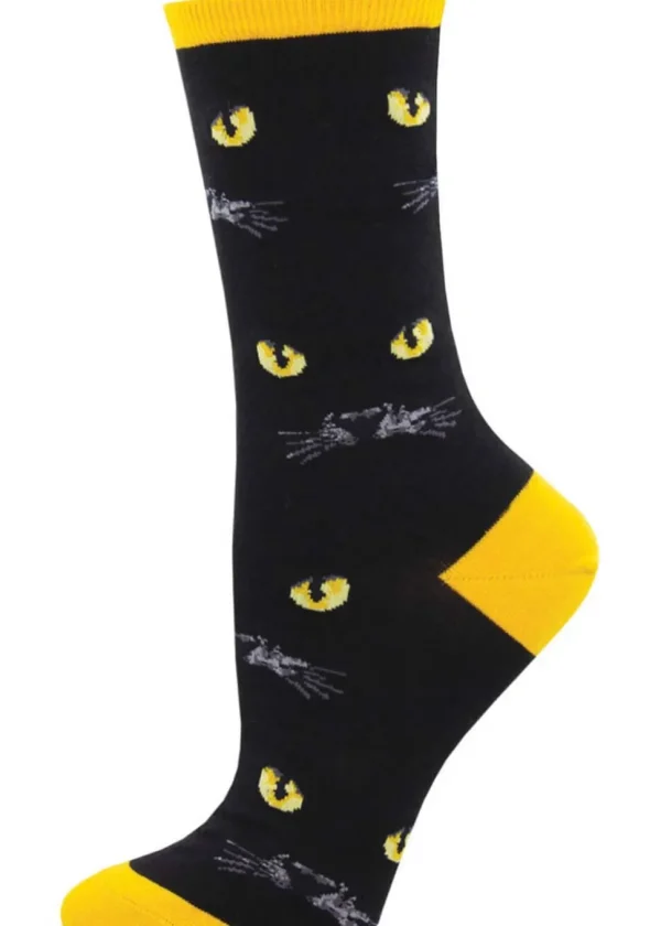 Socksmith Eyeing You Cat Socks Black