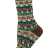 Socksmith In Line For Mushies Mushrooms Sweater Socks Green