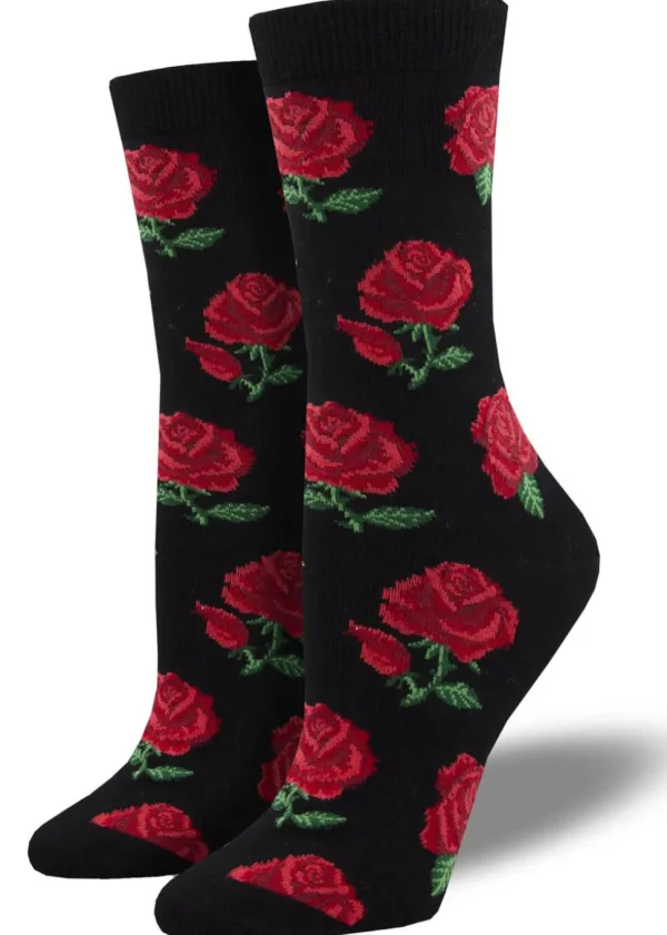 Socksmith Rose Toes Bamboo Socks Black