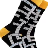 Soctopus Crossword Socks Black