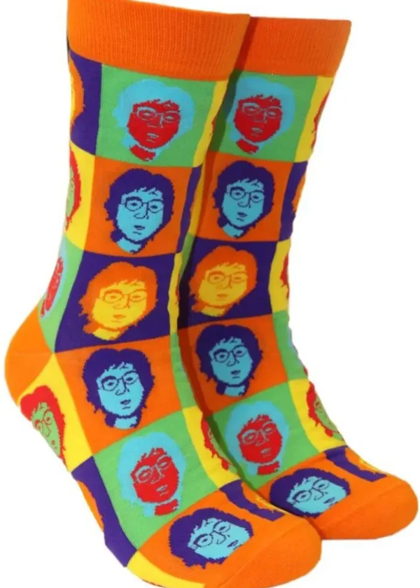 Soctopus John Lennon Socks Orange