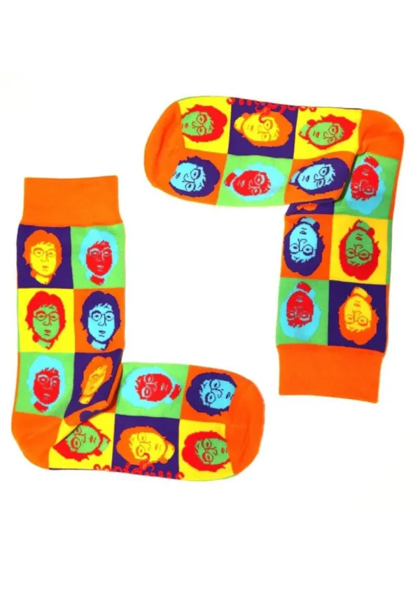 Soctopus John Lennon Socks Orange
