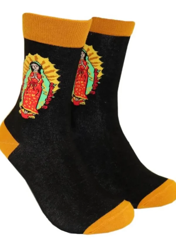 Soctopus Mary Guadalupe Socks Black
