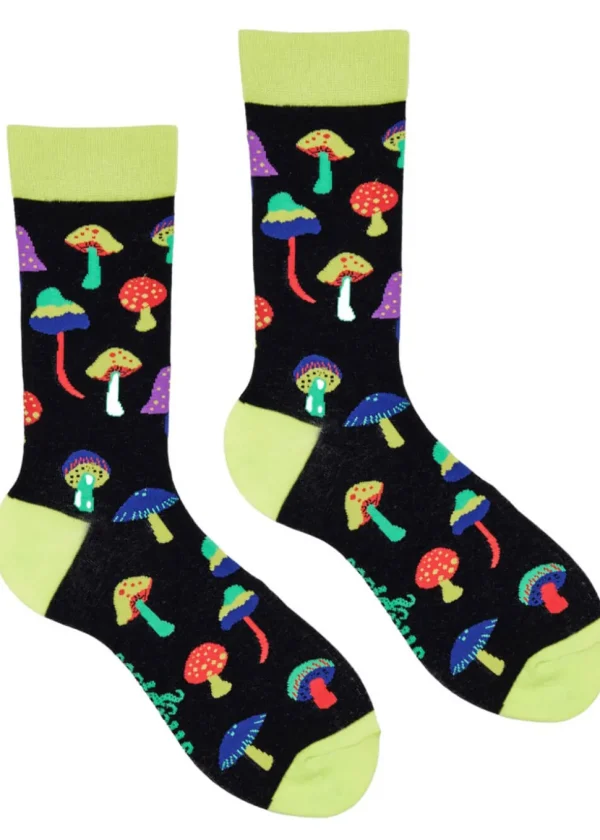 Soctopus Mushroom Trippin' Socks Black