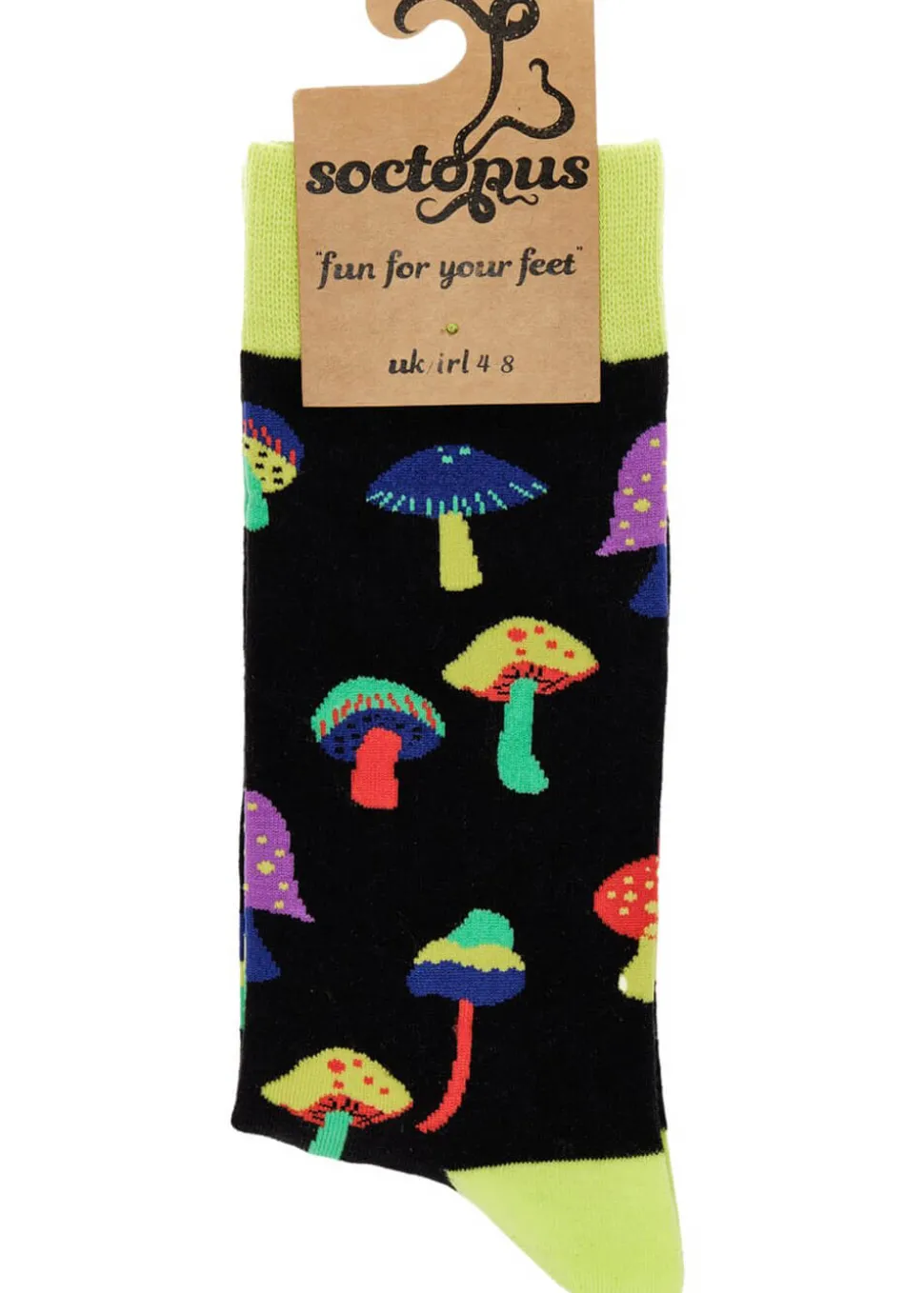 soctopus_mushroom_trippin_2.webp Soctopus Mushroom Trippin' Socks Black