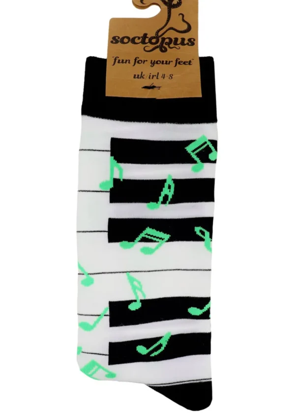 Soctopus Piano Socks White