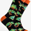 Soctopus Ribbit! Frog Socks Dark Navy