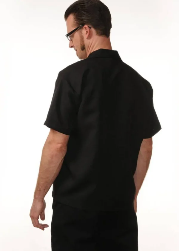 Steady Clothing Men Multi Pin-Up Panel Shirt Black