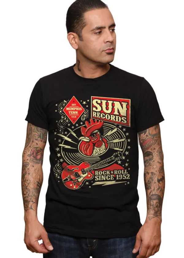 Steady Clothing Men's Sun Records Hop T-Shirt Black