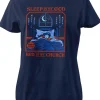 Steven Rhodes Bed Is My Church Girly T-Shirt Navy Blue